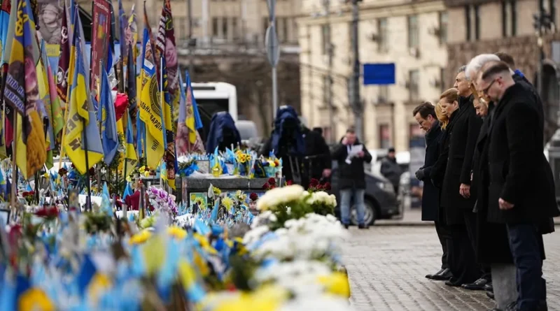 Cuatro años de guerra en Ucrania: Zelenski conmemora con líderes europeos en Kiev el inicio de la invasión rusa
